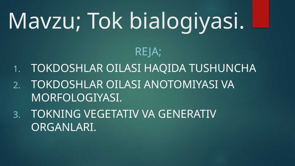 Tok bialogiyasi.