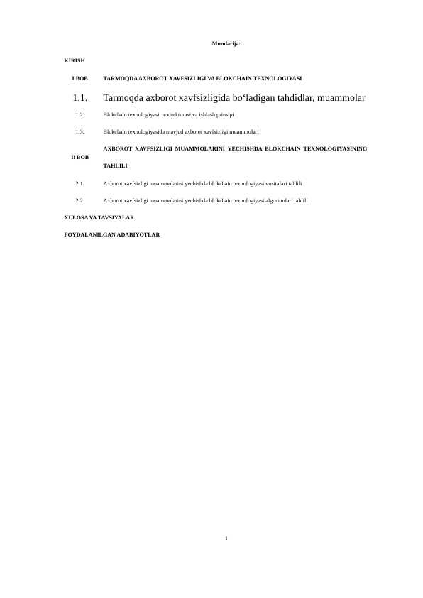 Tarmoqda axborot xavfsizligi