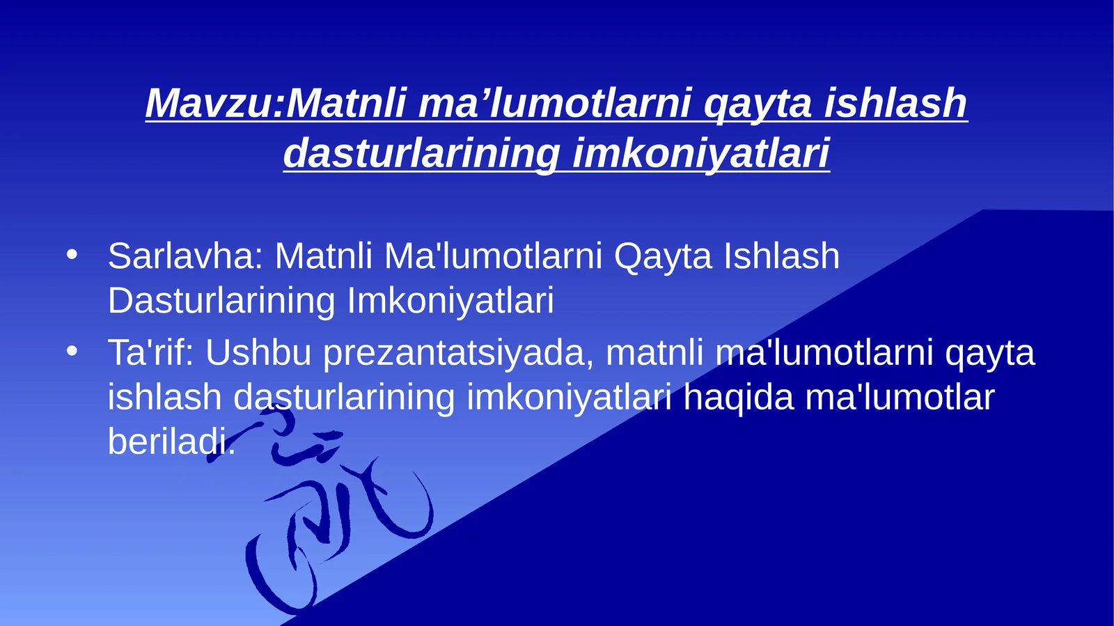 Product slide 1