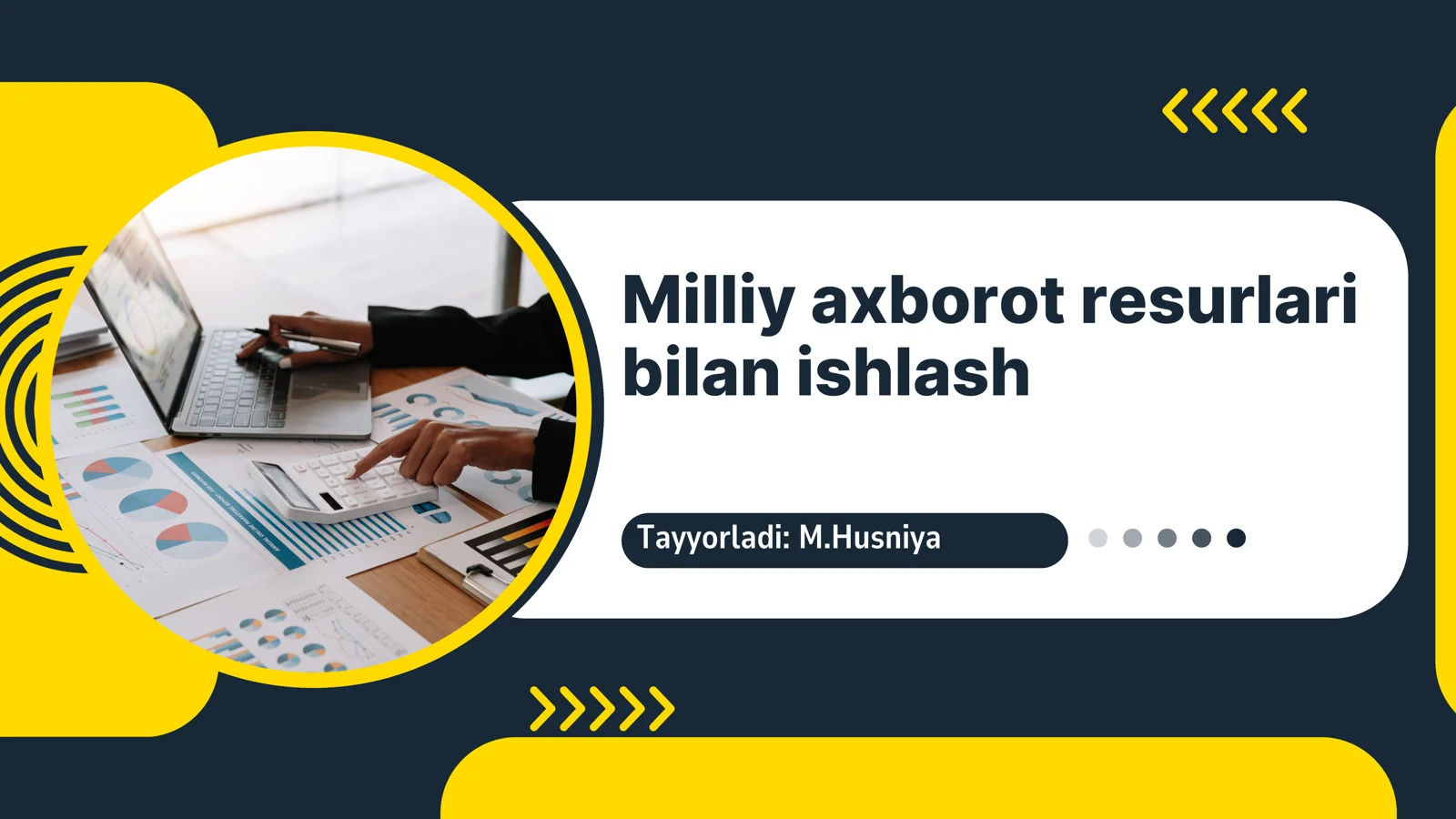 Milliy axborot resurslari bilan ishlash
