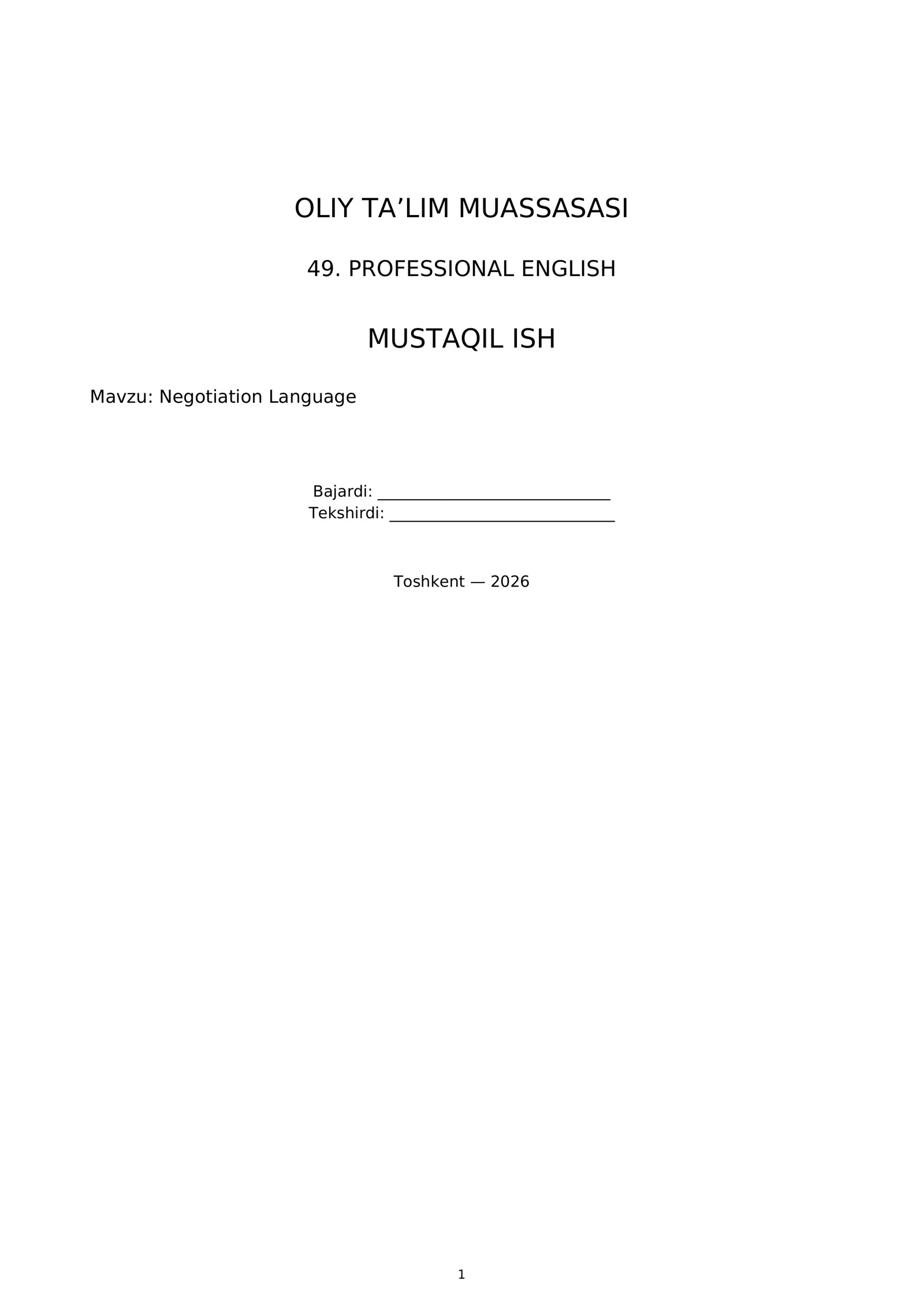 Negotiation Language