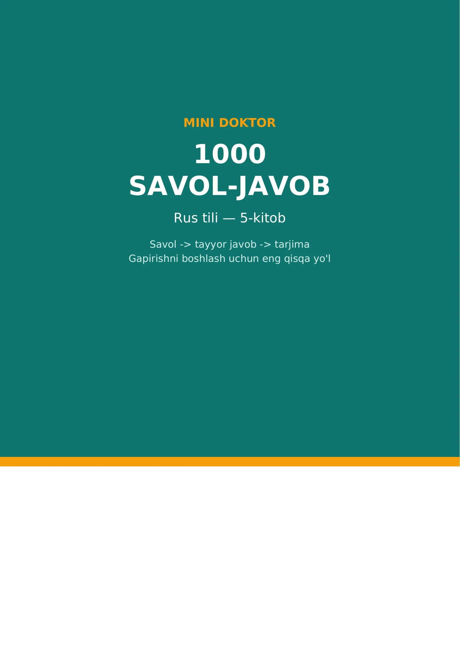 Rus tilidan tayyor 1000 savol javob