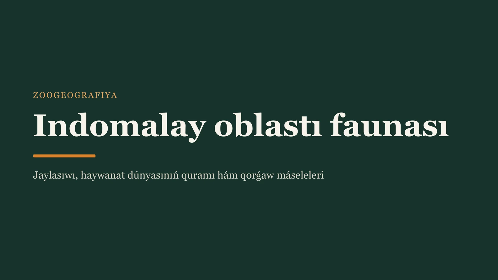 Indomalay oblastı faunası