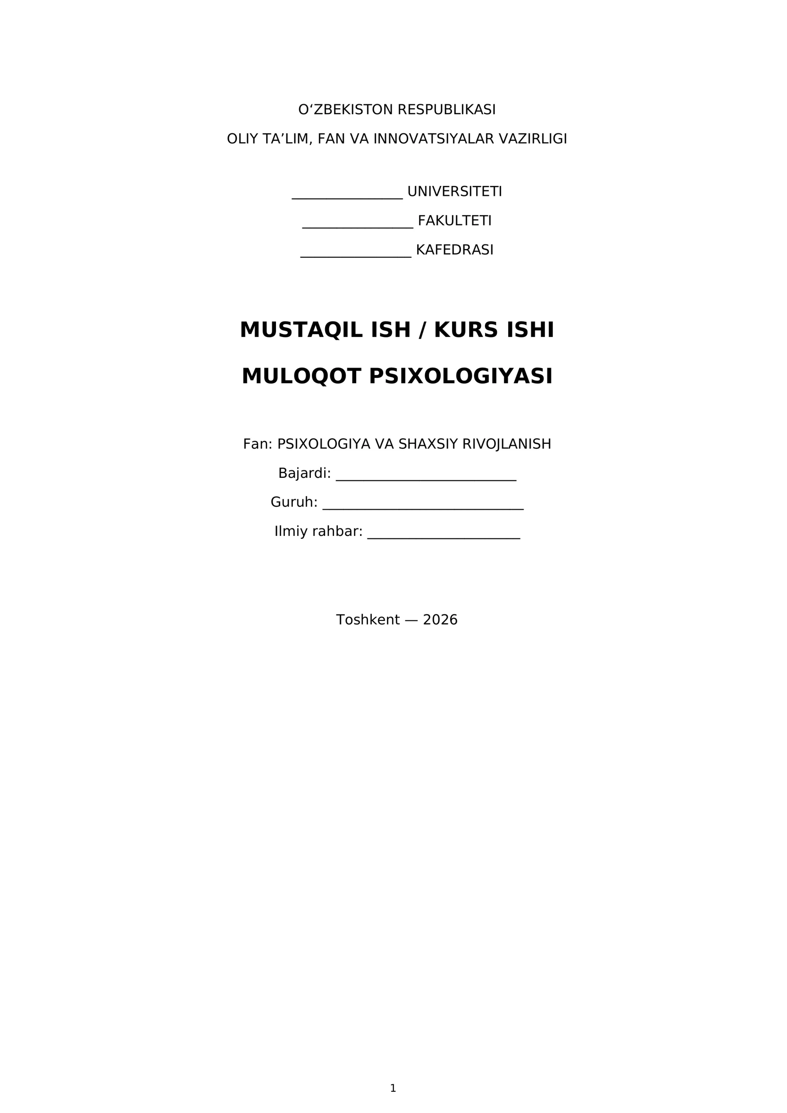MULOQOT PSIXOLOGIYASI