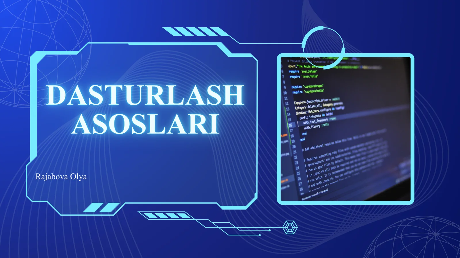 Dasturlash asoslari