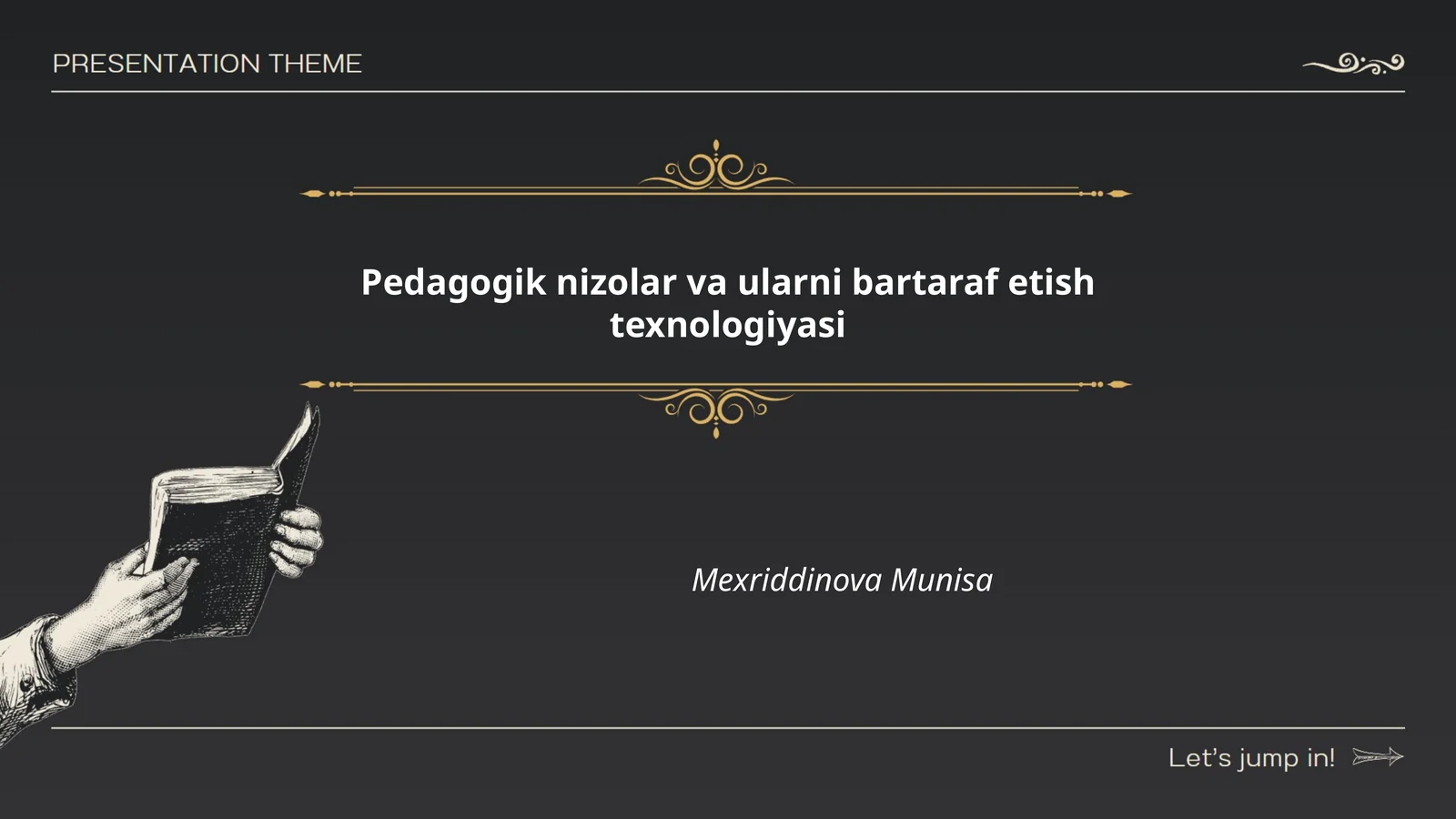 Pedagogik nizolar va ularni bartaraf etish texnologiyasi