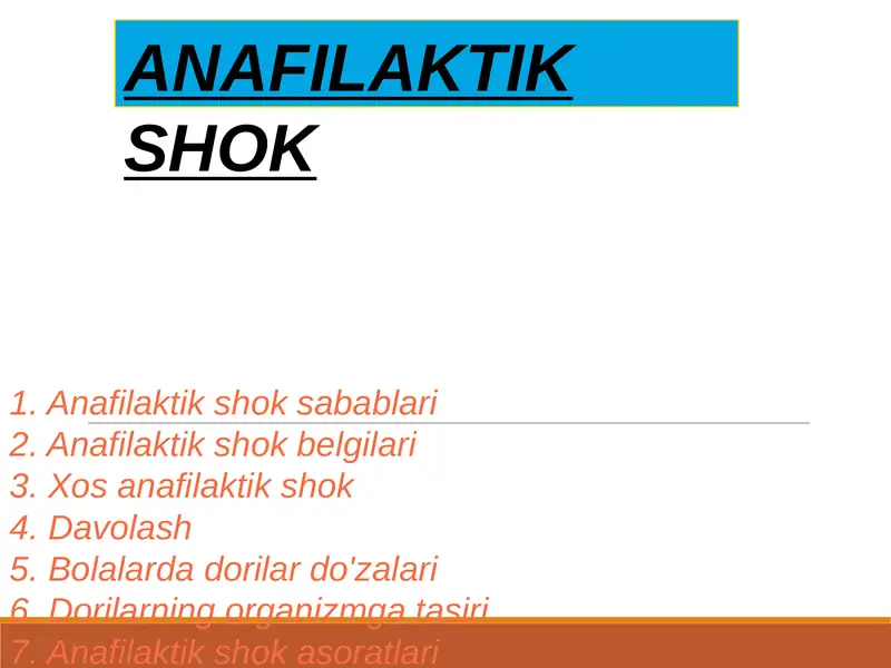 ANAFILAKTIK SHOK