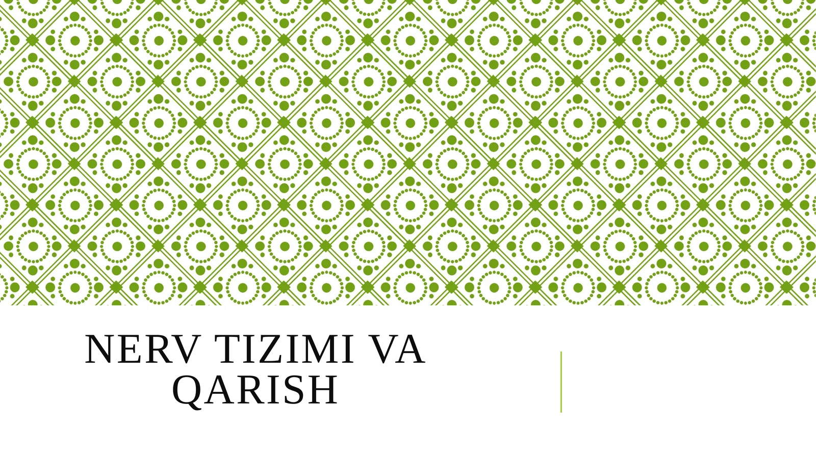 NERV TIZIMI VA QARISH