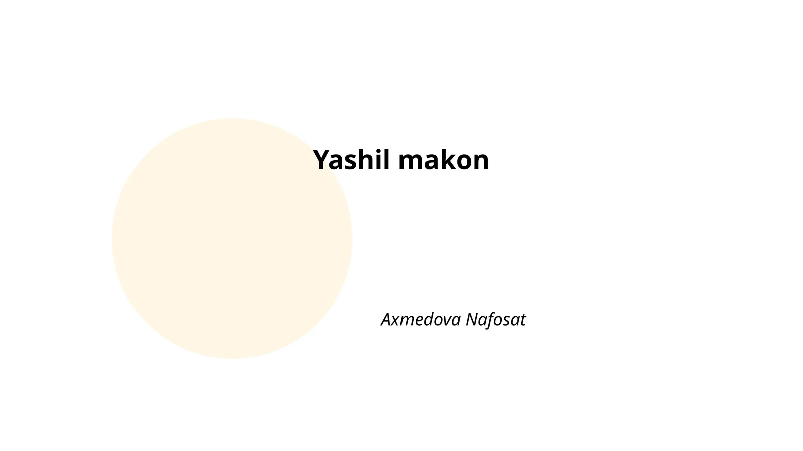 Yashil makon