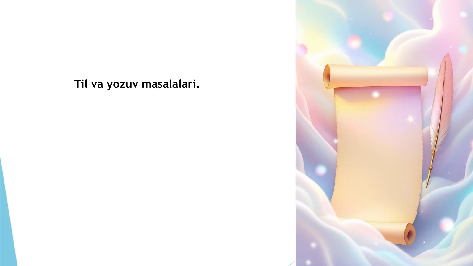 Til va yozuv masalalari