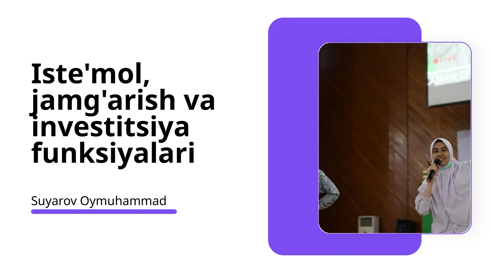 Istemol funksiyasining asoslari