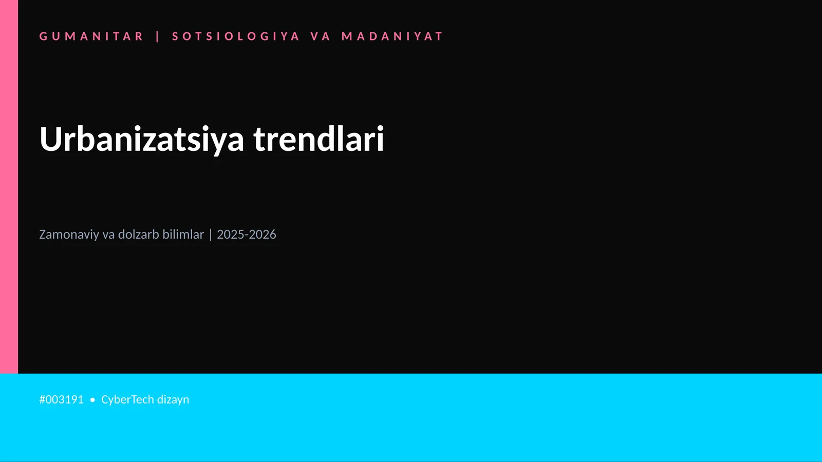 Urbanizatsiya trendlari