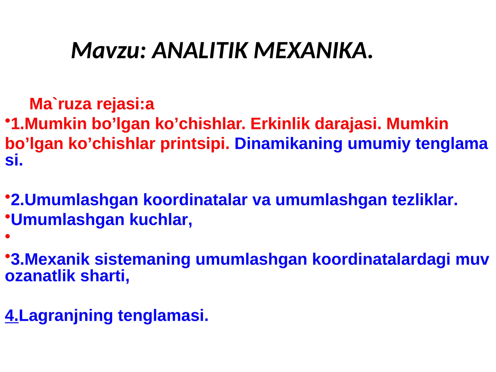 ANALITIK MEXANIKA