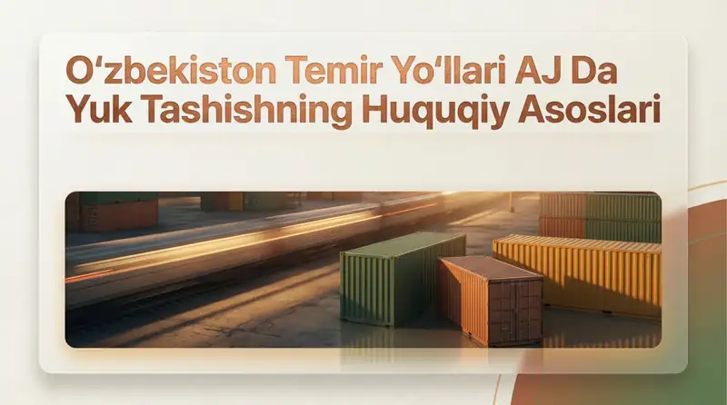 Oʻzbekiston temir yoʻllari AJ da yuk tashishning huquqiy asoslari