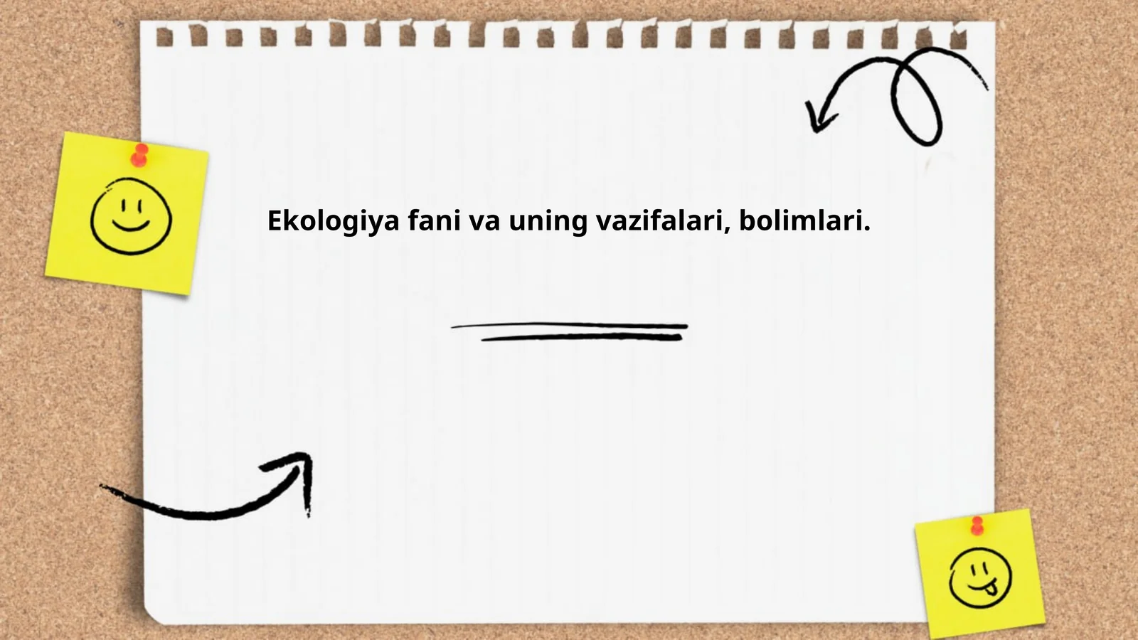 Ekologiya fani va uning vazifalari, bolimlari