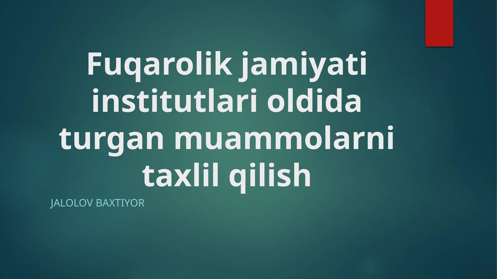Taturgan muammolarni taxlil qilish