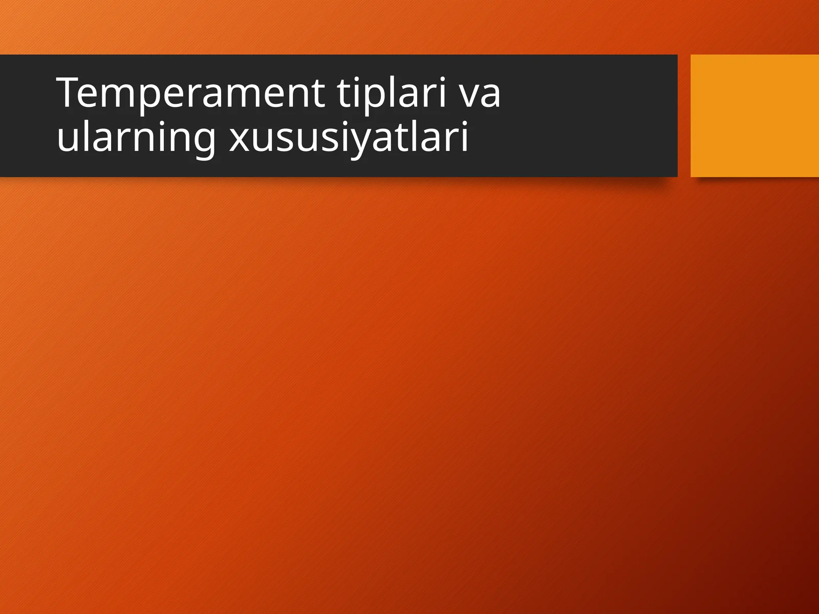 Temperament turlari