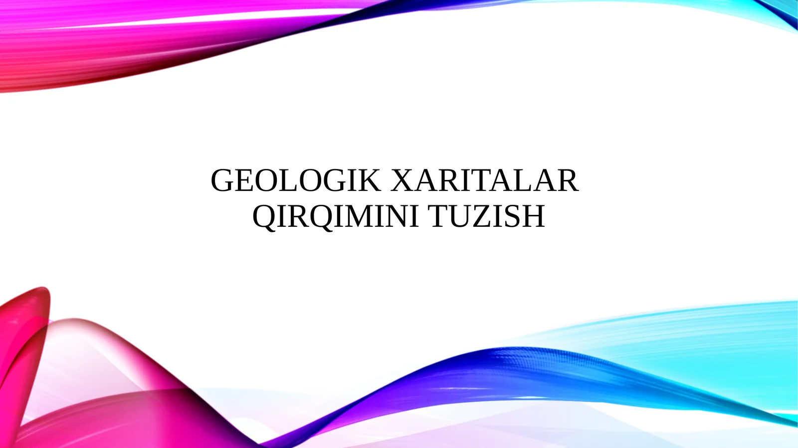 Geologik xaritalar qirqimini tuzish