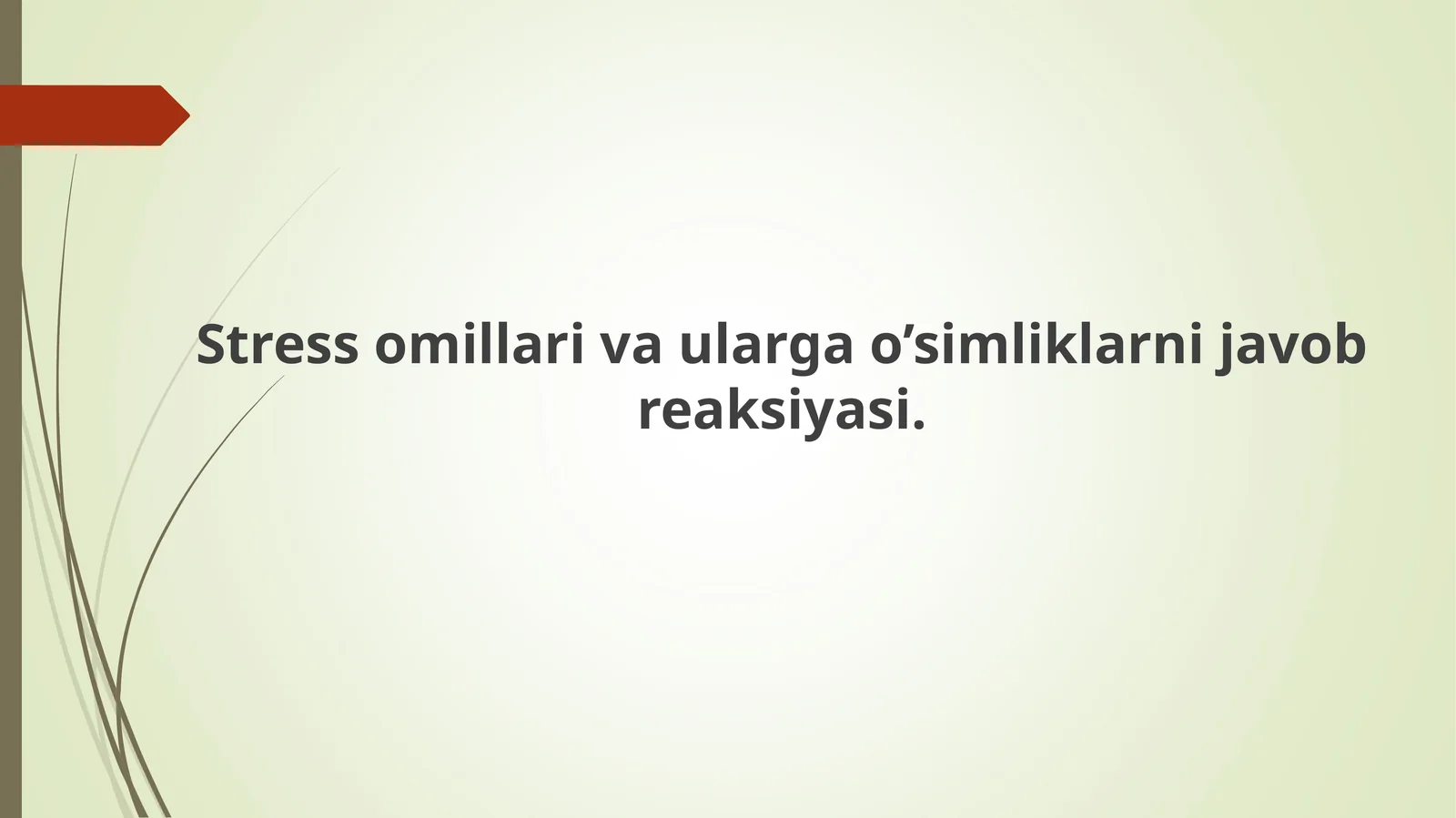 O'simliklardagi stress omillari