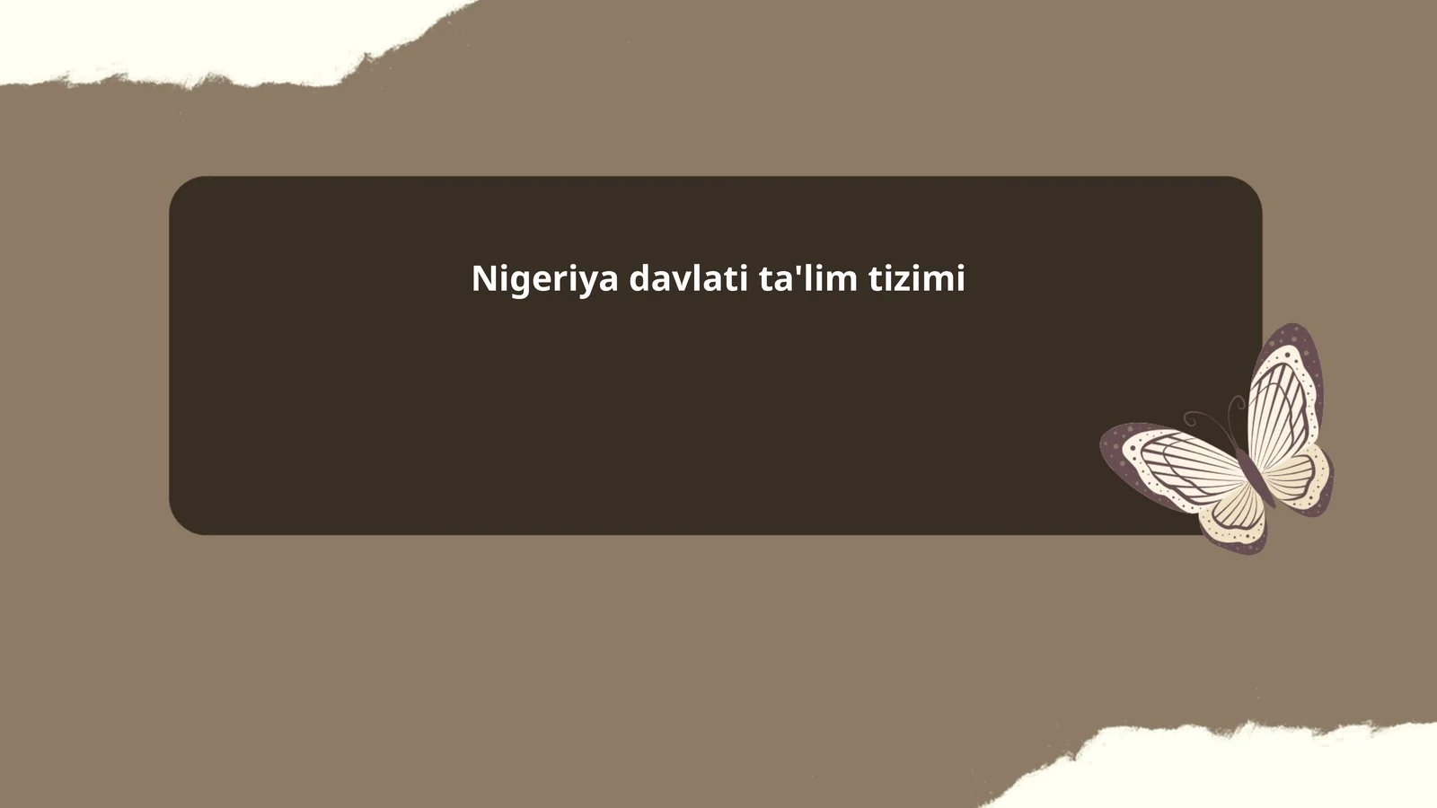 Nigeriya davlati ta'lim tizimi