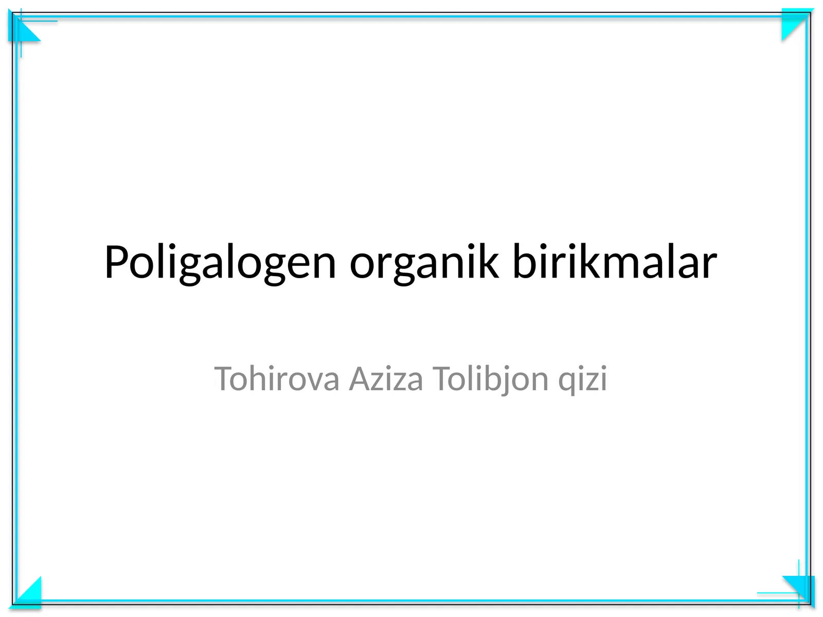 Poligalogen organik birikmalar