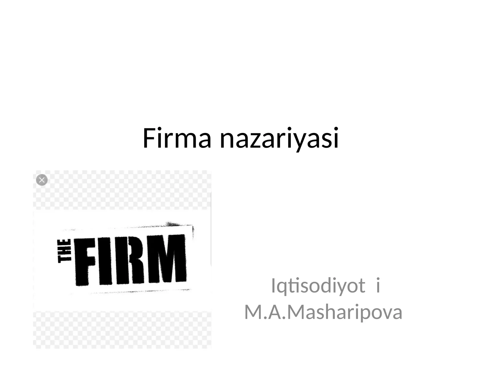 Firma nazariyasi