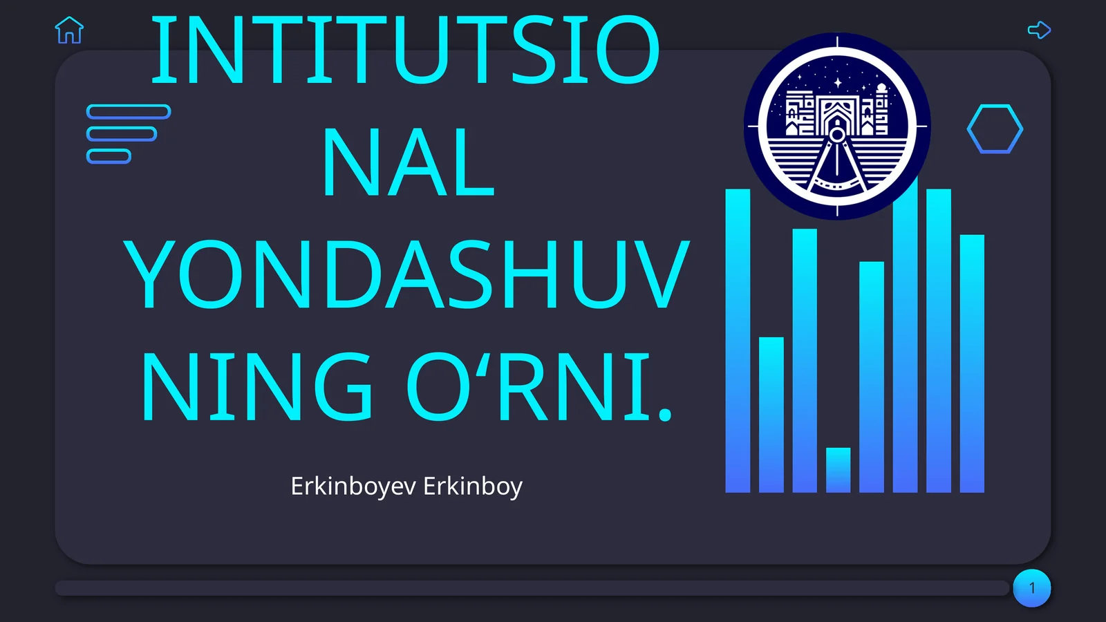 SOLIQ INSTITUTLARI SAMARADORLIGI OSHIRISHDA INTITUTSIONALYONDASHUVNING OʻRNI