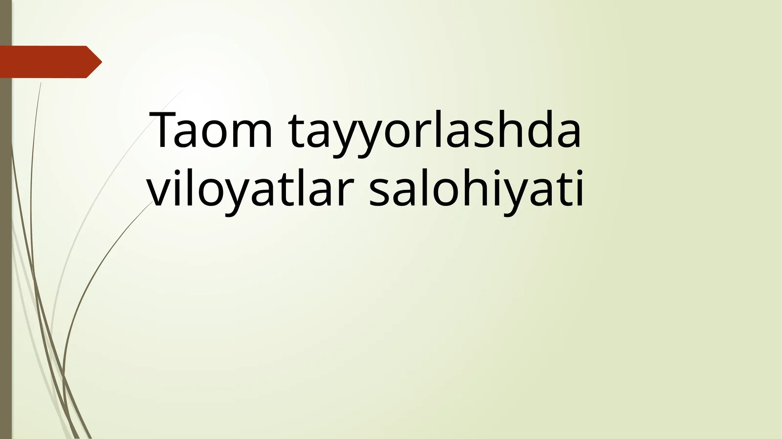 Taom tayyorlashda viloyatlar salohiyati