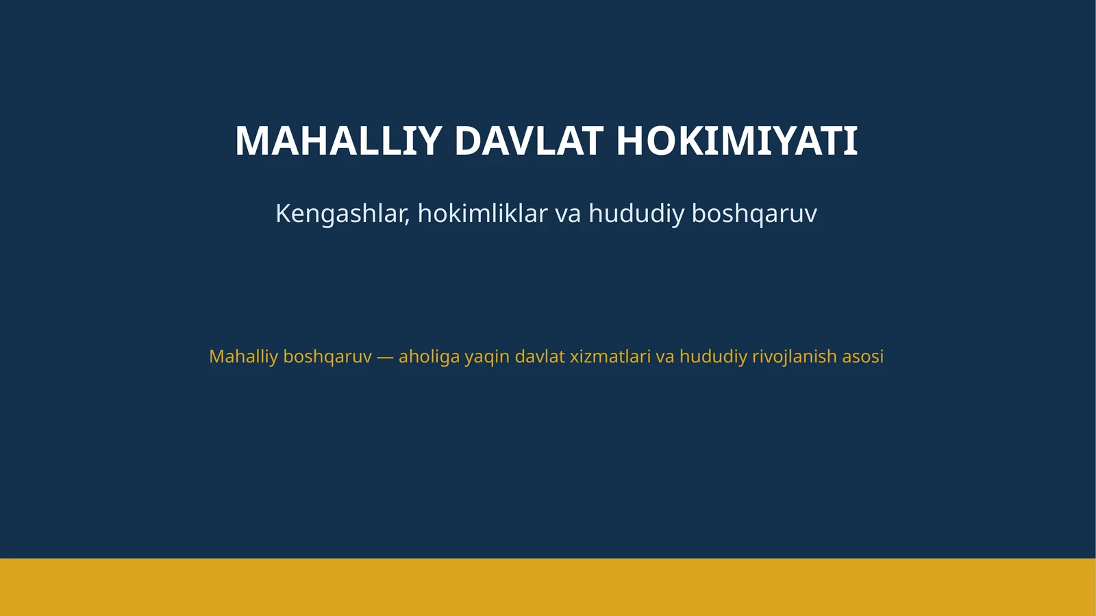 MAHALLIY DAVLAT HOKIMIYATI