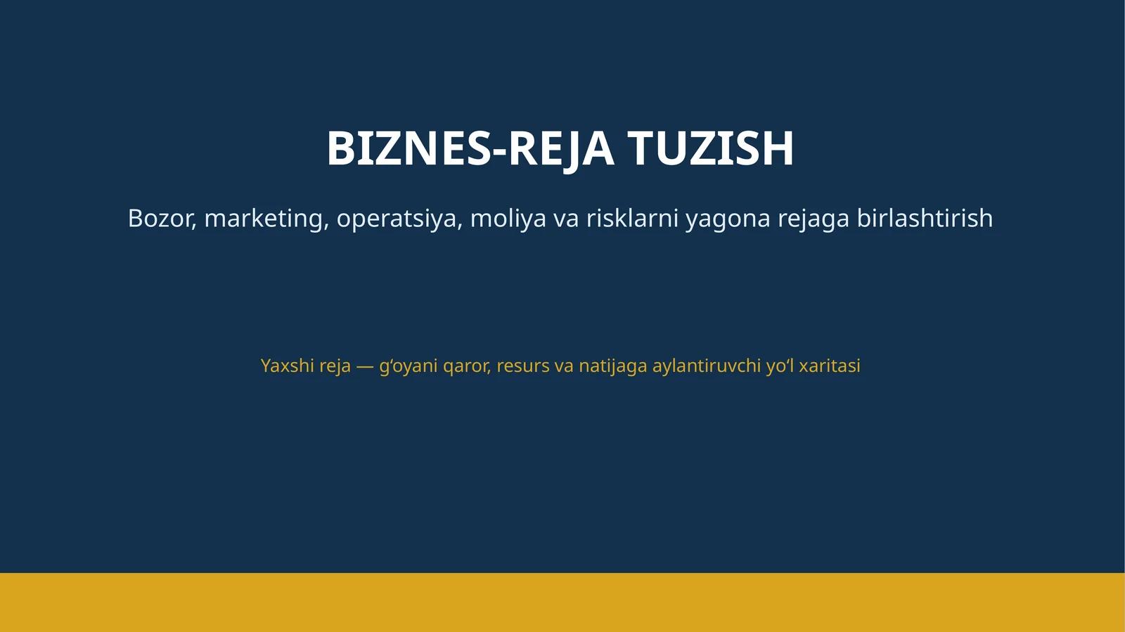 BIZNES-REJA TUZISH