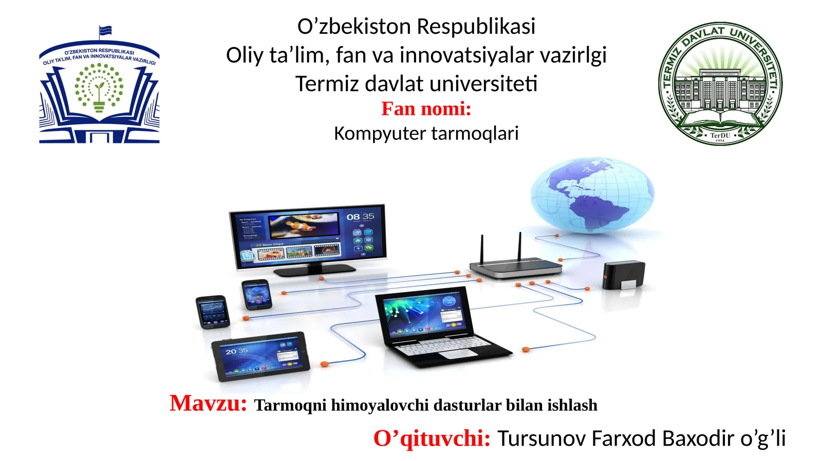 Tarmoq nihoyalarini shlash