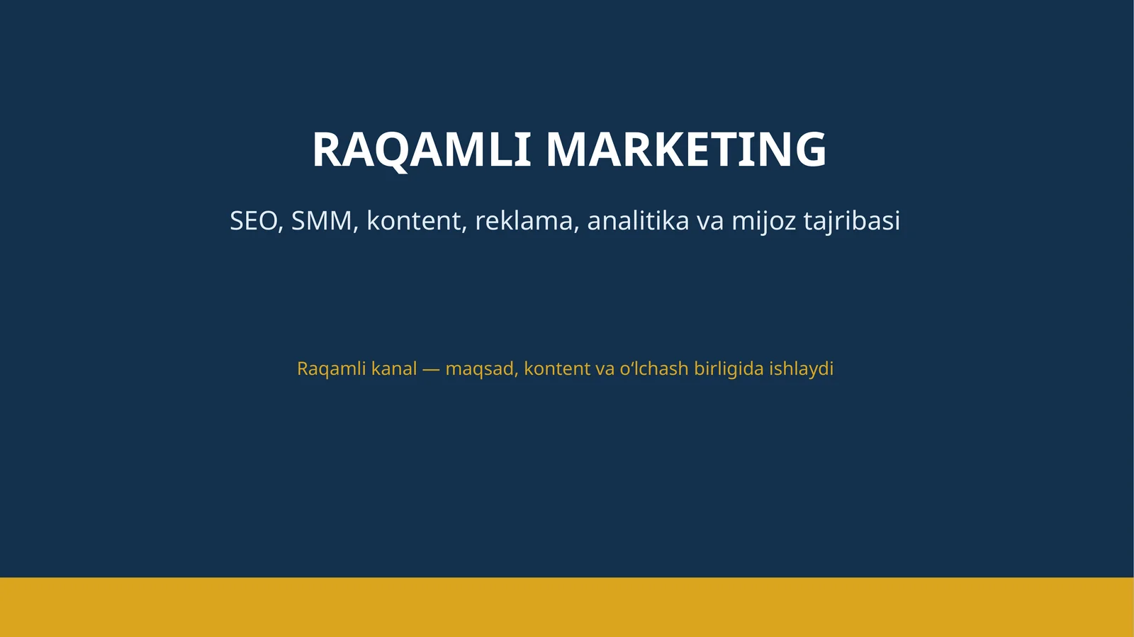 RAQAMLI MARKETING