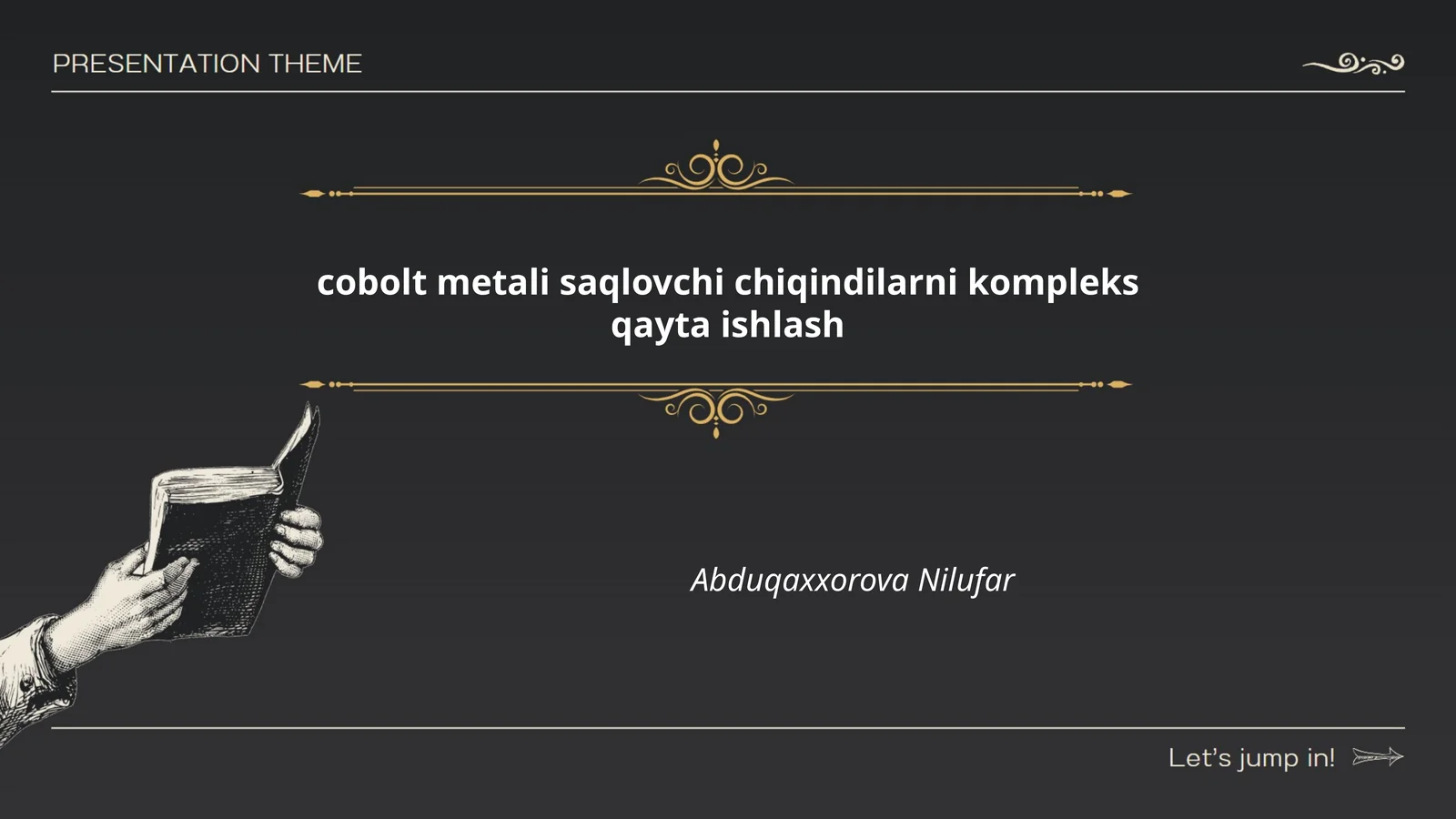 Cobolt metali saqlovchi chiqindilarni kompleks qayta ishlash