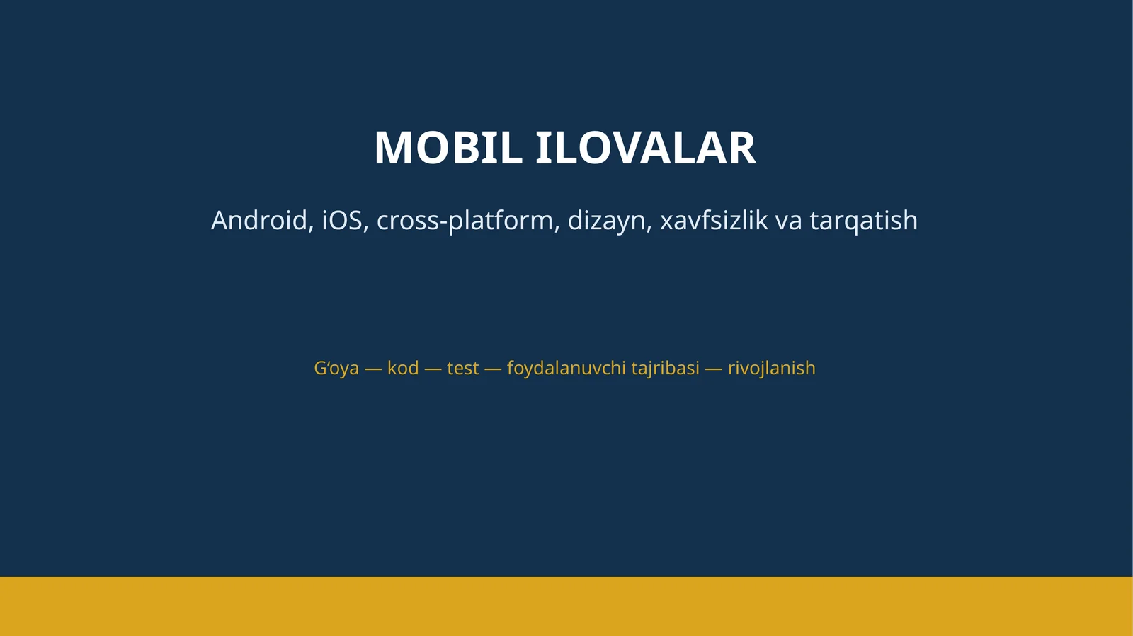 MOBIL ILOVALAR